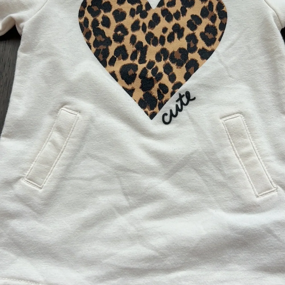 Old Navy leopard heart infant sweater dress